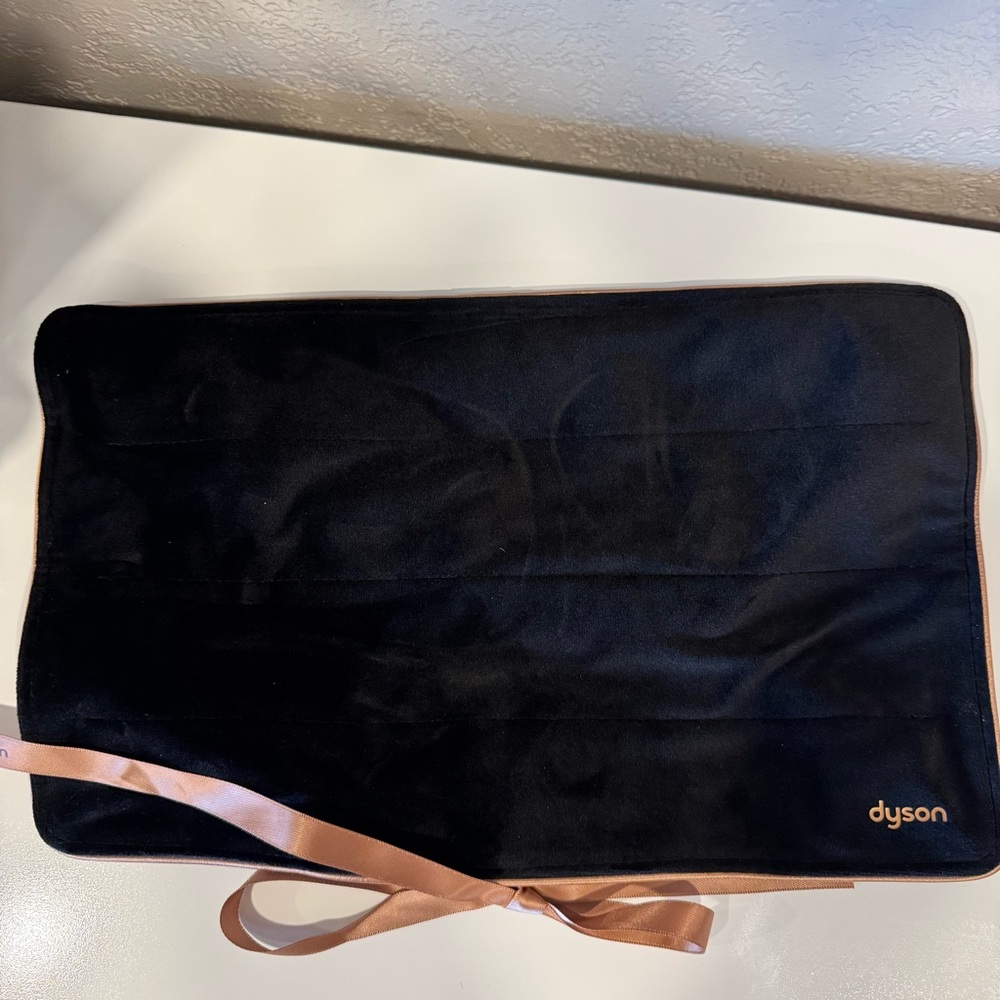 Dyson Corrale Straightener Heat Resistant TRAVEL POUCH ONLY Blue Gold Velvet - Picture 3 of 4